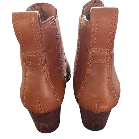 Madewell Regan Brown Leather Ankle Booties Size 7.5 - Picture 4 of 7